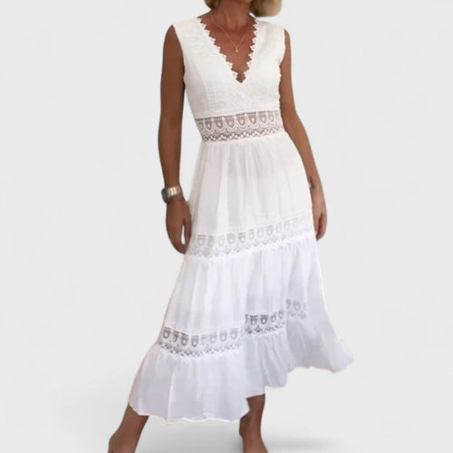 Μαρία Βουκουρέστι | Boho-chic ελαφρύ φόρεμα