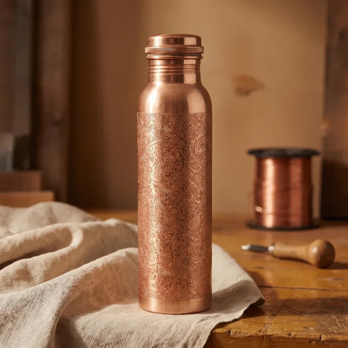 Thalia Santorini 950 ml Χαραγμένο Χάλκινο Μπουκάλι Νερού